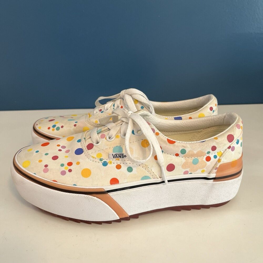 Vans Era Stacked Floral UV Activated Polka Dot Platform Shoes Womens 7.5 Mens 6 - Picture 3 of 12